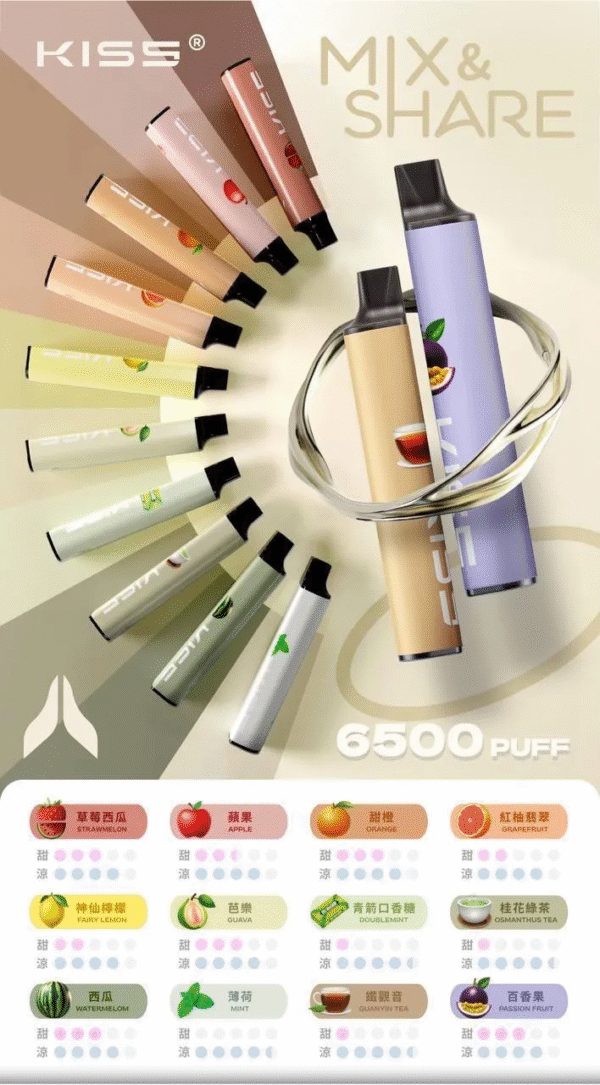 KIS5鎧斯拋棄式6500口 / 口味變化多達78種 / 十送一